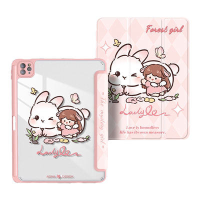 软萌猫女孩适用苹果ipad保护套