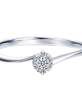 仲夏之晶婚礼道具50分仿真戒指女