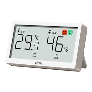 得力温度计高精度精准室内家用迷你电子大显屏温湿度计壁挂车载CJ