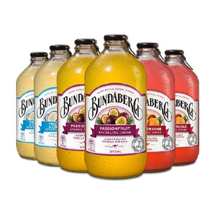 Bundaberg宾得宝澳洲网红果味气泡水375ml*6多口味果汁饮料汽水