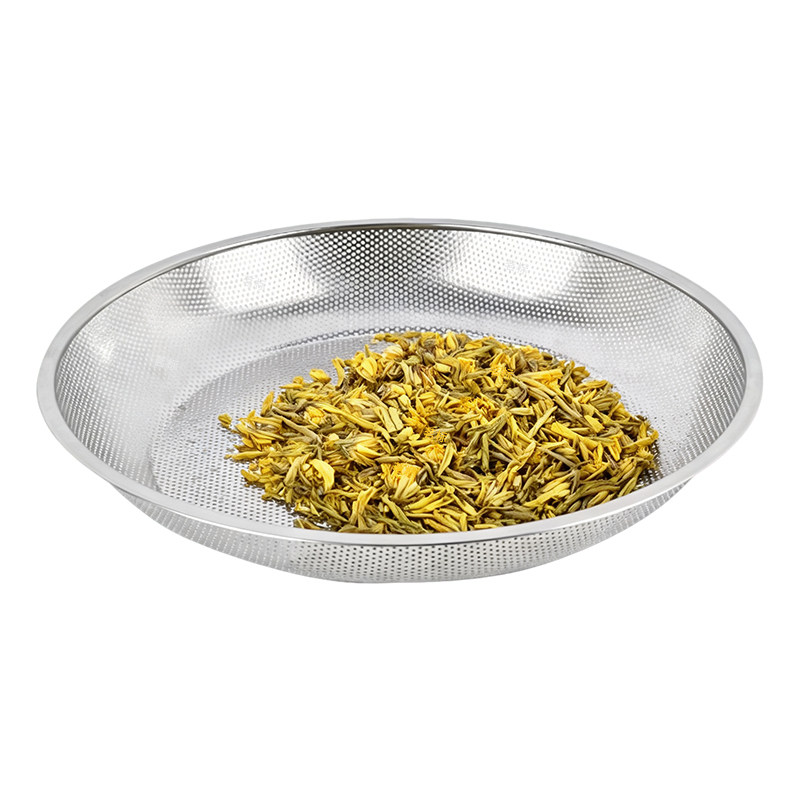 代用茶不锈钢筛子摊晾竹匾筛茶