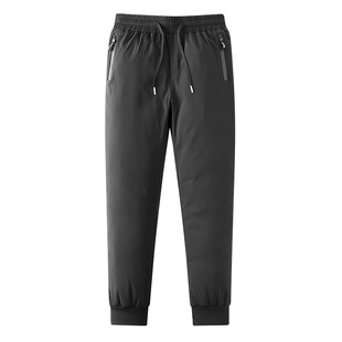 老人头羽绒裤男士外穿加绒防寒保暖90白鸭绒防寒裤东北加厚休闲裤