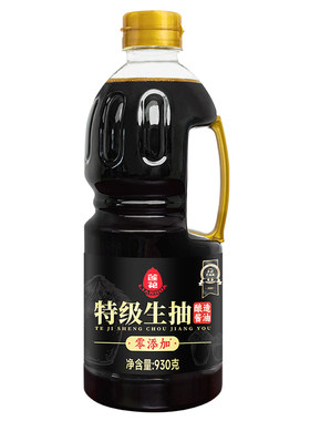 莲花零添加特级生抽酱油930g家用