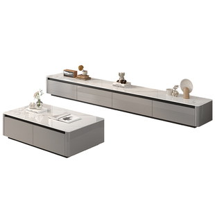 高端岩板实木烤漆电视柜客厅2025新款家用小户型地柜落地电视机柜