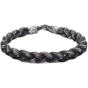 土耳其编织手绳男生足银手链高级感情侣款霸气复古首饰送男友礼物