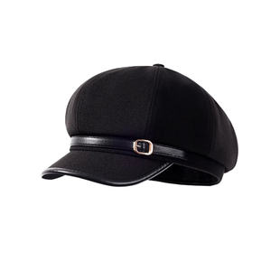 大头围云朵八角贝雷帽复古画家帽大码鸭舌报童帽秋冬加大加深大码