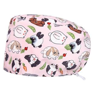 戈美恩印花手术帽女护士帽纯棉手术室帽子口腔牙科医生帽防尘帽男