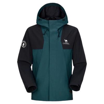 骆驼企鹅户外单层冲锋衣男外套春夏薄款三防防风防水徒步登山服女