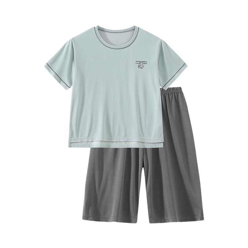 植木男童女童家居服2026夏季新款中大童短袖短裤套装儿童套装童装