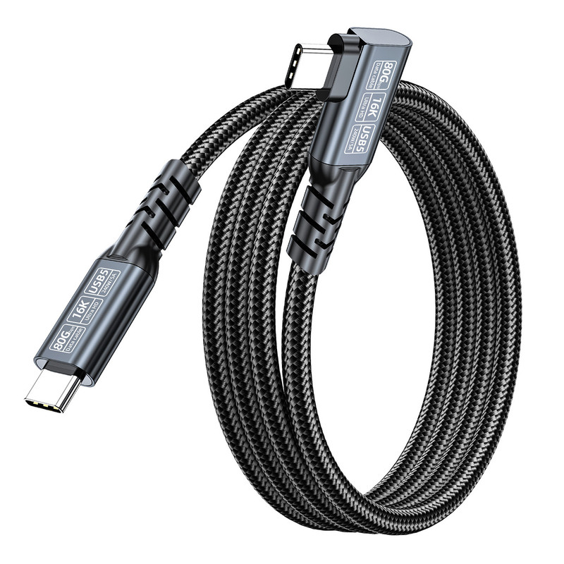 雷电5/4/3全功能数据线双头type-c转TYPE-C移动硬盘高清16k显示器usb3.2/4.0电脑音视频投屏80Gbps高速传输线