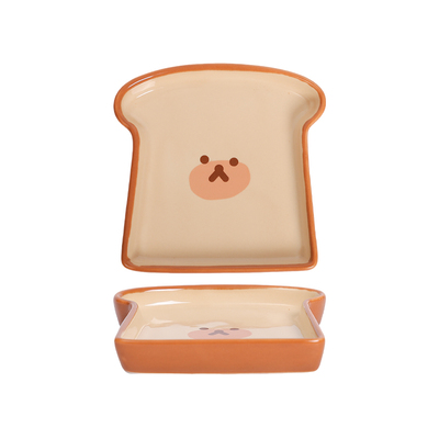 甜欧尼造型盘釉下彩可进洗碗机