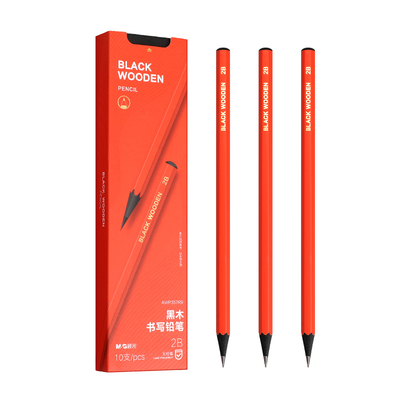 晨光文具黑木铅笔2b小学生专用