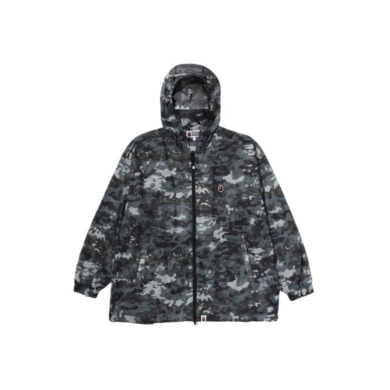 BAPE猿人刺绣标迷彩镂空网眼夹克