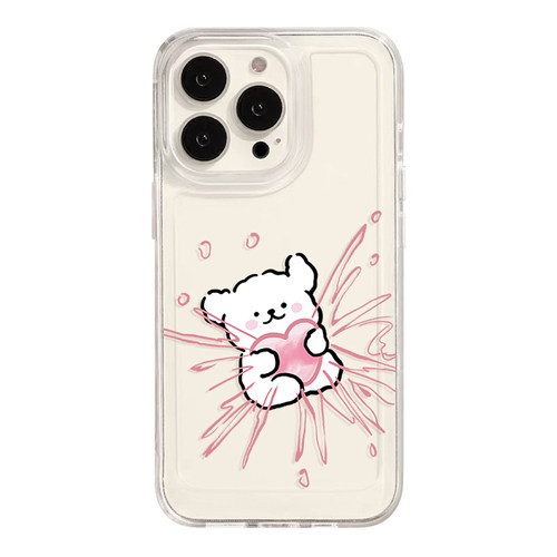 发射爱心透明iPhone17promax苹果16小米15华为pura80新款mate70可爱opporeno14适用vivos30荣耀400情侣手机壳