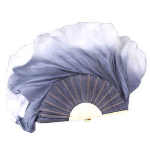 光亮舞蹈扇子真丝水墨书韵跳舞扇古典舞书简舞孤月杳然胶州秧歌扇