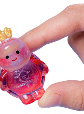 微景观夜光乌龟跳水龟装饰摆件