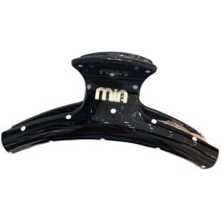 E3372春夏气质高级黑白波点字母百搭后脑勺抓夹海豚12cm鲨鱼夹