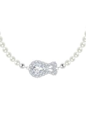 7XMEI/七线美泡泡鱼项链 卡通鱼形镶嵌锆石精致小众轻奢锁骨链女