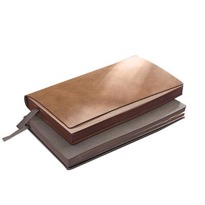A6小号复古羊巴皮笔记本厚日记本