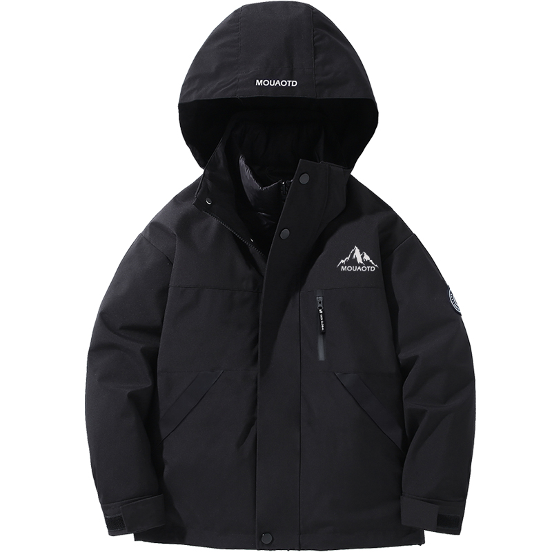 鸭鸭儿童三合一冲锋衣中长款