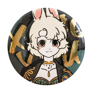 正版非人哉黑金系列徽章盲盒小玉九月卡通吧唧装饰别针动漫周边