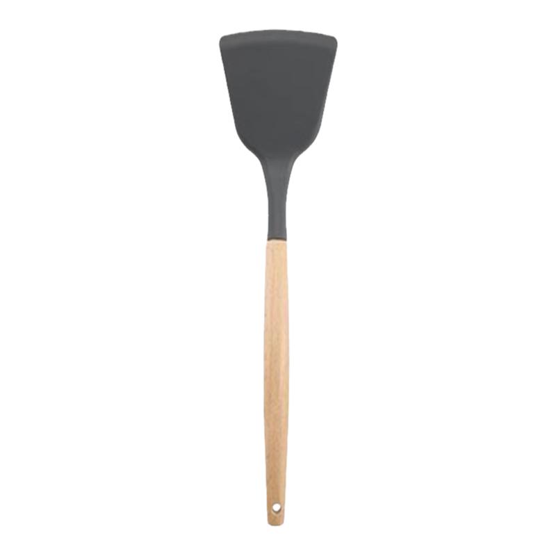 硅胶锅铲木柄厨具不粘锅专用加厚炒菜铲子汤勺厨房耐高温用具