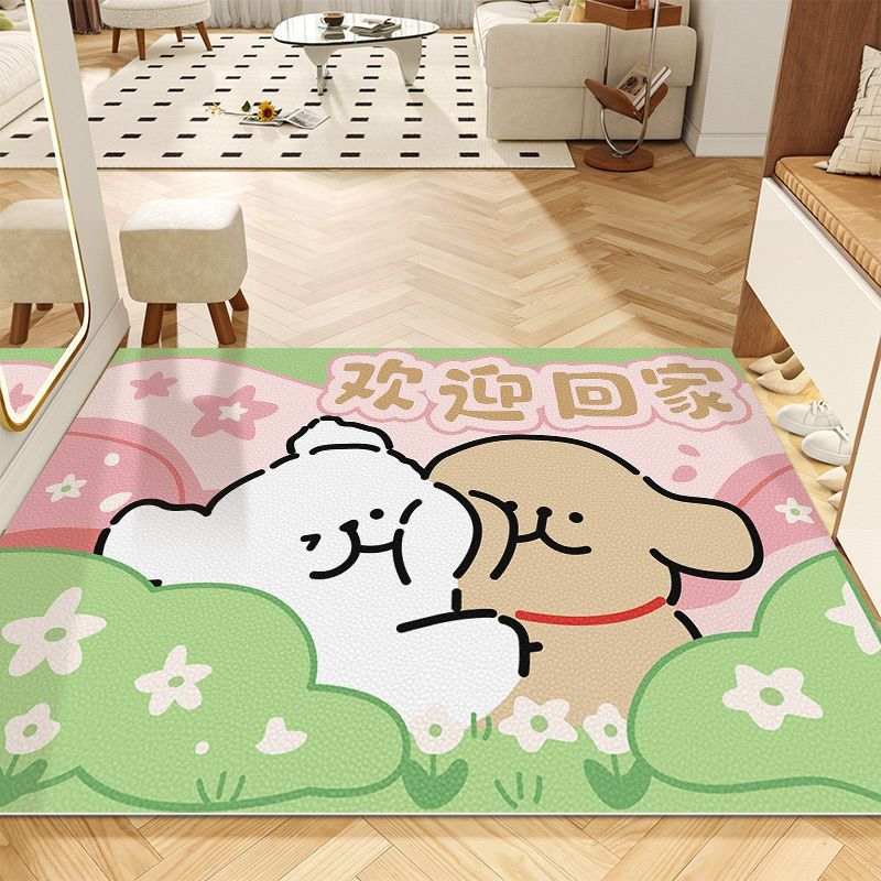卡通入户门皮革地垫可爱防滑垫免洗耐脏裁剪可擦进门可耐磨脚垫