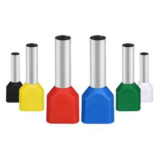 TE双线管型预绝缘端子针型线鼻子插针欧式冷压接线端头0508/7510