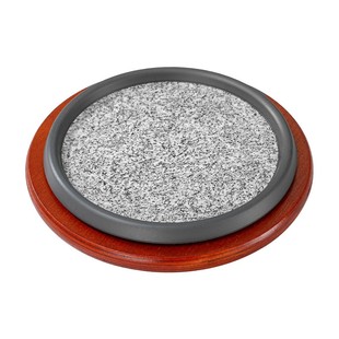 韩式包铝方形石烧盘抗裂花岗石烧牛排盘蛋形西餐石板牛扒盘铁板