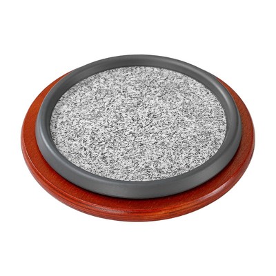 韩式包铝方形石烧盘抗裂花岗石烧牛排盘蛋形西餐石板牛扒盘铁板