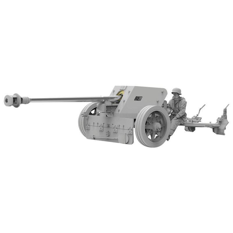 恒辉 边境 BT051 1/35 75MM PAK40 火炮 附带3个炮兵 拼装模型