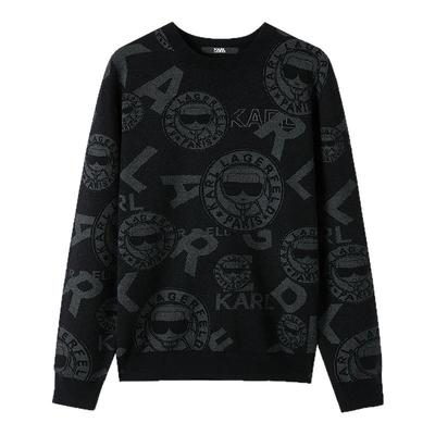 KARL LAGERFELD卡尔拉格斐2024冬季新款长袖套头衫老佛爷