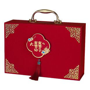 订婚彩礼钱盒子高端礼金盒彩礼盒提亲聘礼箱结婚装现金礼盒钱箱子