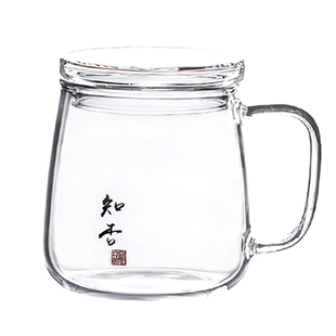 耐热玻璃杯 商隐杯花容瘦 耐高温玻璃茶杯水杯子办公杯文艺个性