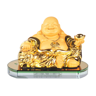 2026新款弥勒佛汽车内摆件车载中控台装饰用品男士高端大气上档次