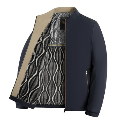 啄木鸟加绒外套男款秋冬2025新款