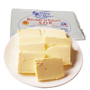 法国进口伊斯尼AOP黄油片状1kg牛角包吐司起酥油黄油片