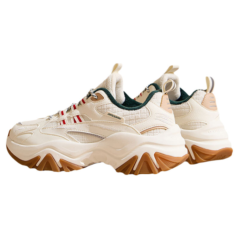 乔丹皮面加绒保暖老爹鞋女