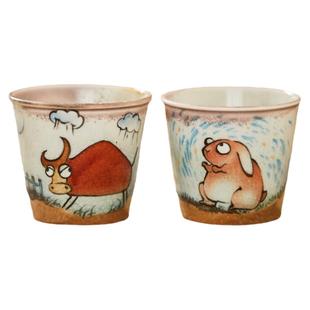 功夫茶杯主人杯景德镇陶瓷品茗杯单杯个人专用手绘卡通十二生肖