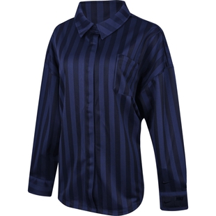 NIKE耐克女子JQRD STRIPE时尚条纹运动休闲长袖衬衫HV1957-410