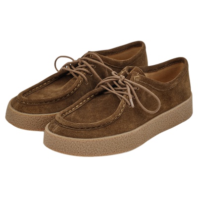 德芙琳鹿皮复古袋鼠鞋翻毛皮新款