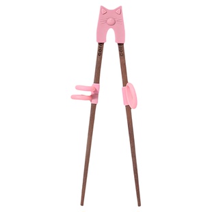 玉米儿童筷子辅助器训练筷3岁6岁宝宝学习专用筷实木可拆卸指环套