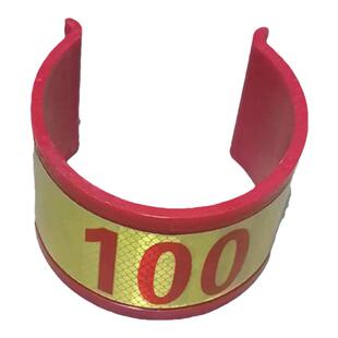 煤矿单体支柱号箍号牌液压支柱反光号箍卡箍式数字号牌字体清晰定