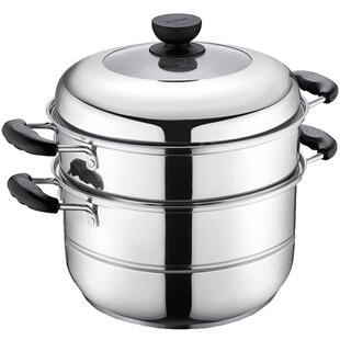 苏泊尔小蒸锅家用304不锈钢双层加厚蒸笼汤锅电磁炉煤气灶用24cm