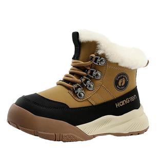 HANGTEN欢腾儿童雪地靴男童女童冬季加绒加厚防水防滑大棉鞋男孩