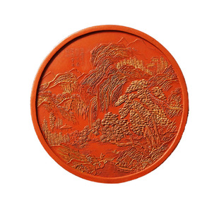 国家非遗 1983年制 清代乾隆老墨版《曲注白云端》收藏墨块 胡开文朱砂墨条 高档徽墨古版工艺品摆件文房四宝