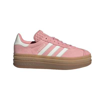 adidas阿迪达斯三叶草GAZELLE厚底德训鞋2025秋女粉色T头鞋JS3903
