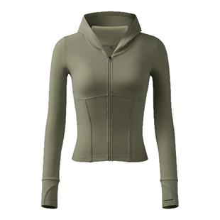 VfU 小糯弹健身外套女速干连帽瑜伽上衣跑步长袖运动衣服显瘦秋冬