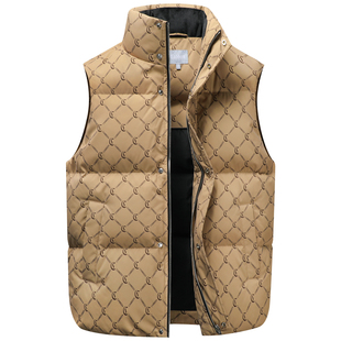 【羽绒马甲】卡宾老花羽绒服男秋冬休闲潮牌宽松保暖面包背心外套