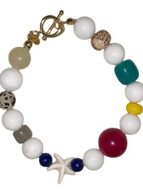 waki贝壳湖泊手链首饰串珠